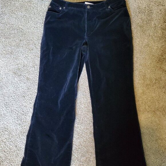 Newport News Jeanology – Black Velvet stretchy pants Vintage 14 - Picture 5 of 5
